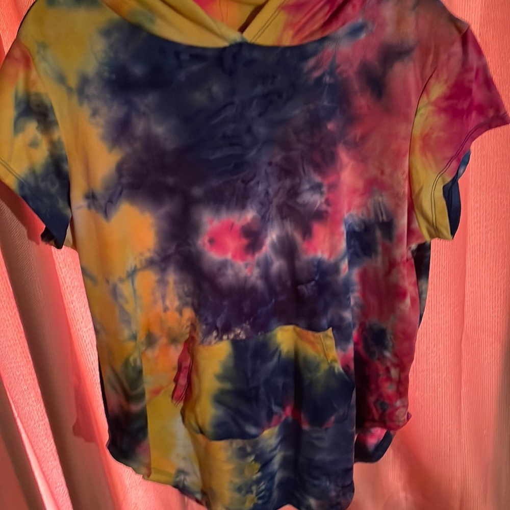 Tie dye hoodie top